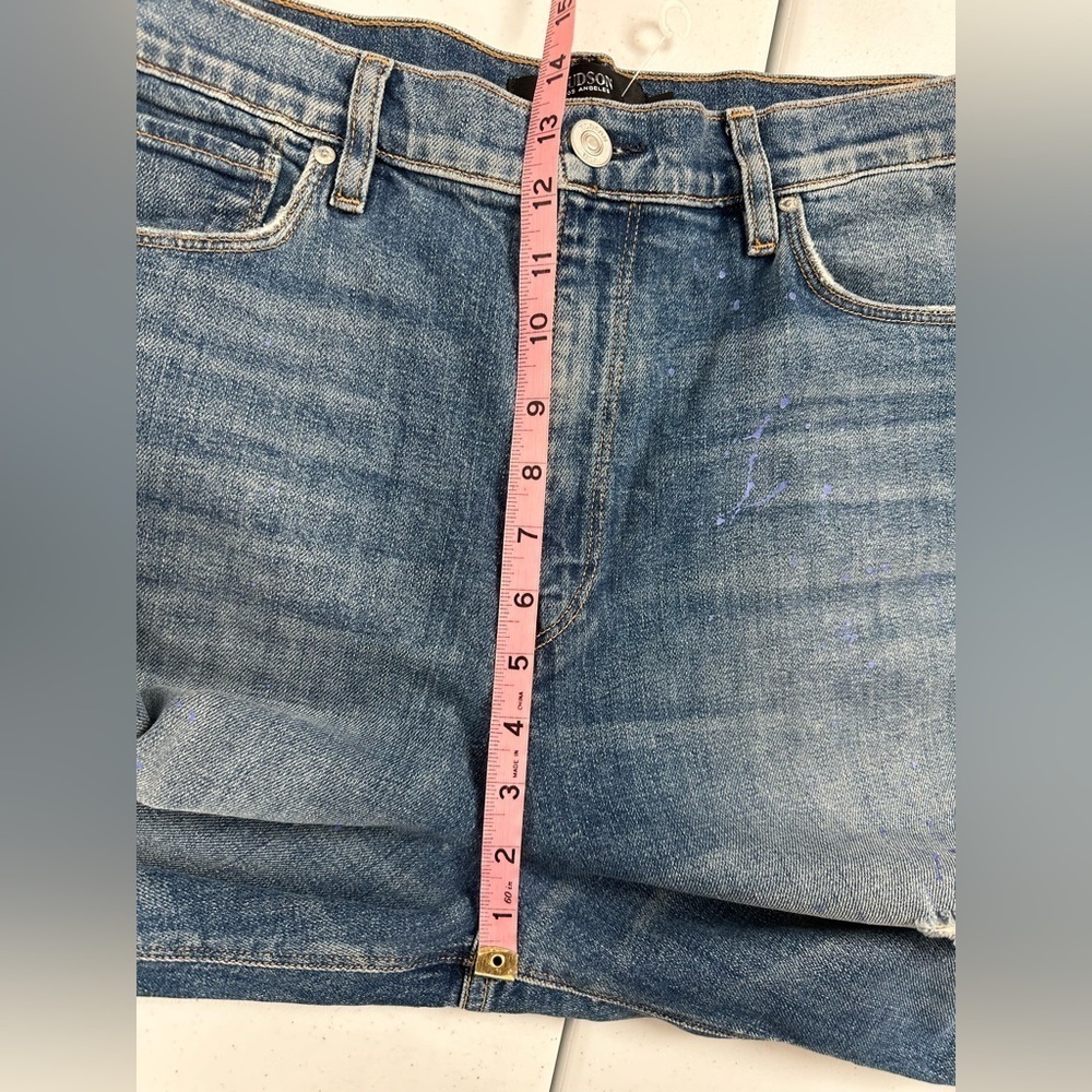NWOT Hudson Holly Straight High Rise Paint Splatter Distressed Jeans Never Ever - Picture 8 of 13